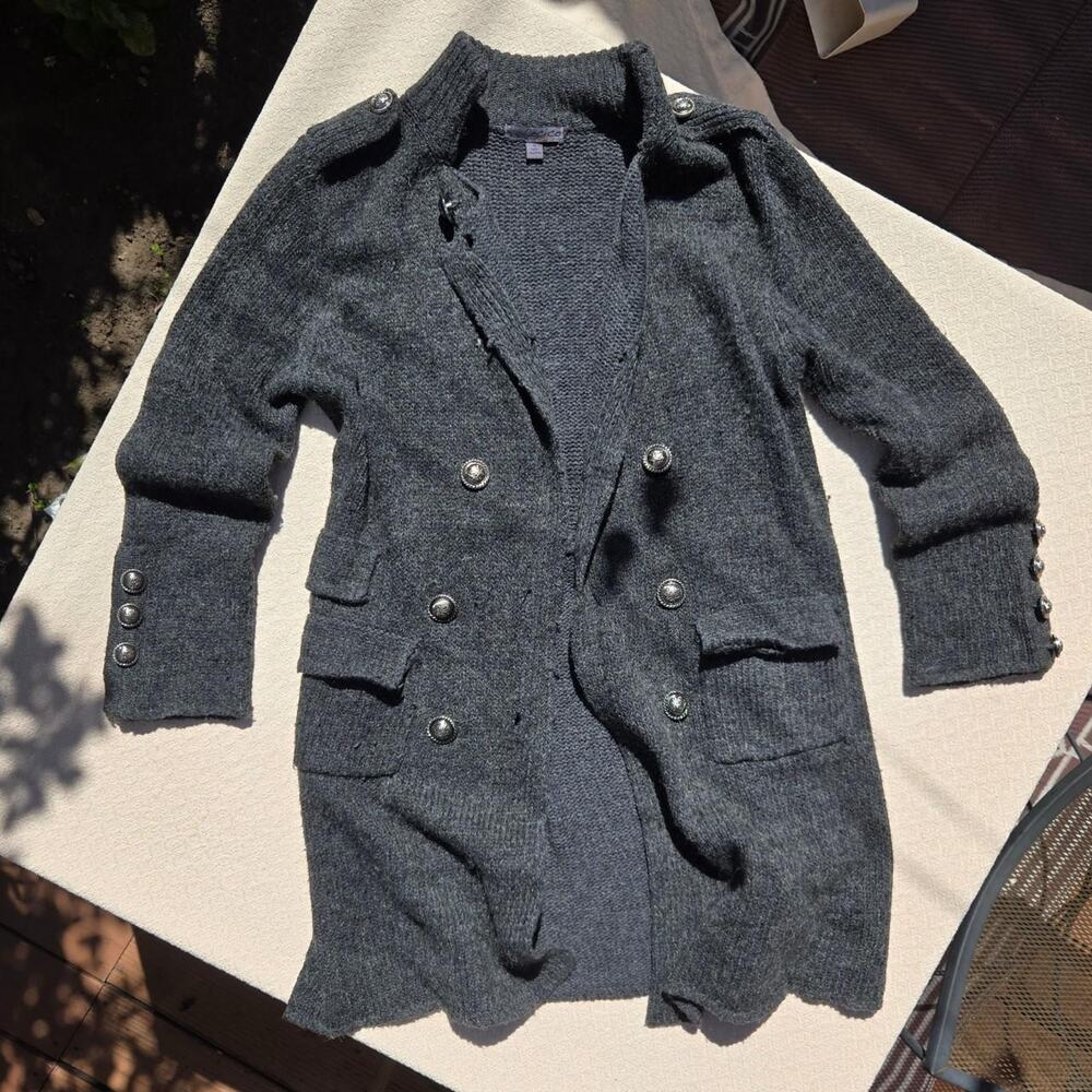 Cecilia charcoal military knit double